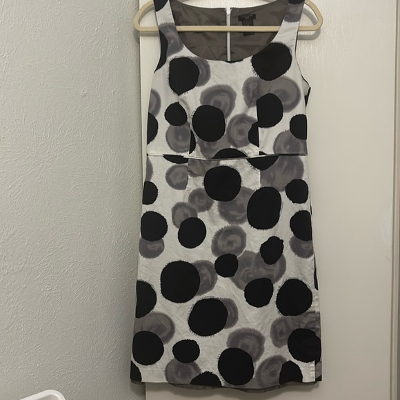 Ann Taylor Dresses & Skirts - Ann Taylor Black and Gray Polka Dot Dress